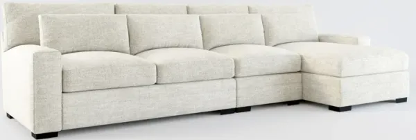 Winston Hybrid Comfort 3-Piece Sectional with Right-Facing Chaise - M Ivory