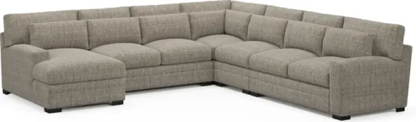 Winston Hybrid Comfort 5-Piece Sectional with Left-Facing Chaise - Mason Flint