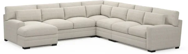 Winston Hybrid Comfort 5-Piece Sectional with Left-Facing Chaise - Mason Porcelain