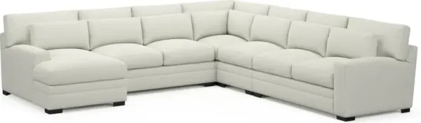 Winston Foam Comfort 5-Piece Sectional with Left-Facing Chaise - Liv Arctic