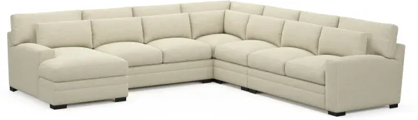Winston Hybrid Comfort 5-Piece Sectional with Left-Facing Chaise - Bridger Shell