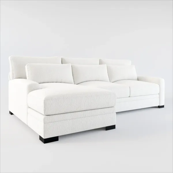 Winston Foam Comfort 2-Piece Sectional with Left-Facing Chaise - Bloke Snow