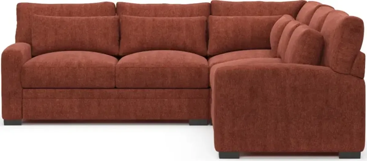 Winston Foam Comfort 3-Piece Sectional - Contessa Paprika