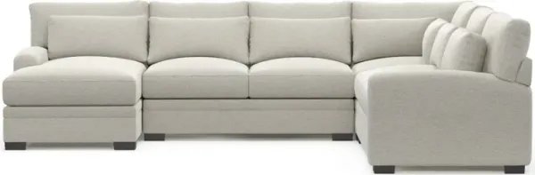 Winston Foam Comfort 4-Piece Sectional with Left-Facing Chaise - Everton Grey