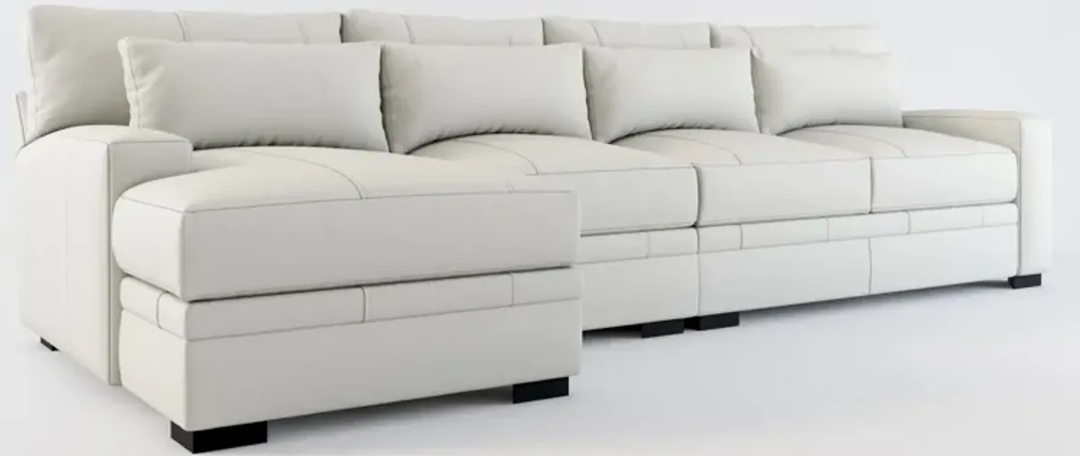 Winston Foam Comfort 3-Piece Sectional with Left-Facing Chaise - Siena Snow