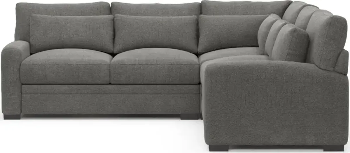 Winston Hybrid Comfort 3-Piece Sectional - Living Large Charcoal