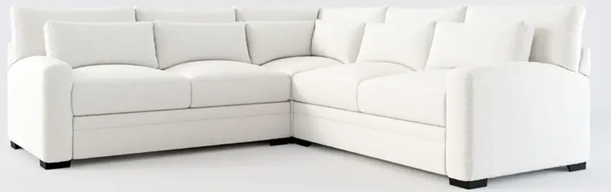 Winston Hybrid Comfort 3-Piece Sectional - Bloke Snow