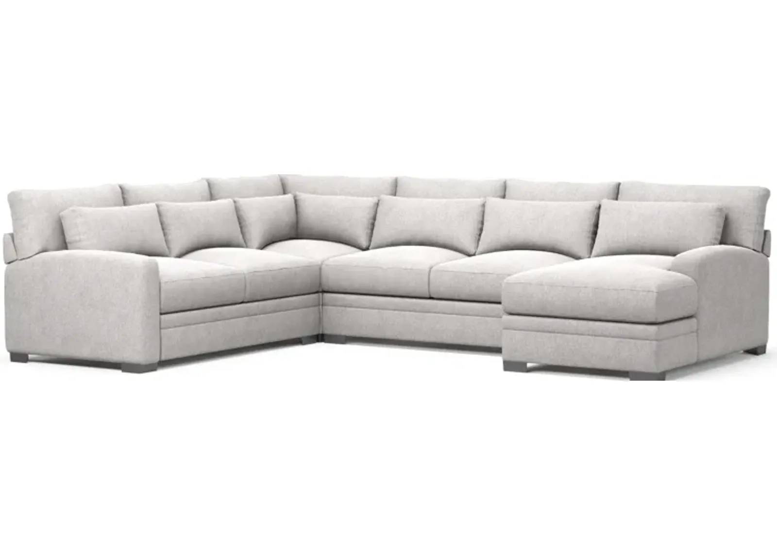 Winston 4-Piece Sectional with Right-Facing Chaise - Burmese Granite