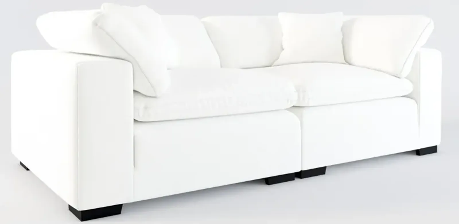 Plush Feathered Comfort 2-Piece Sofa - Contessa Vanilla