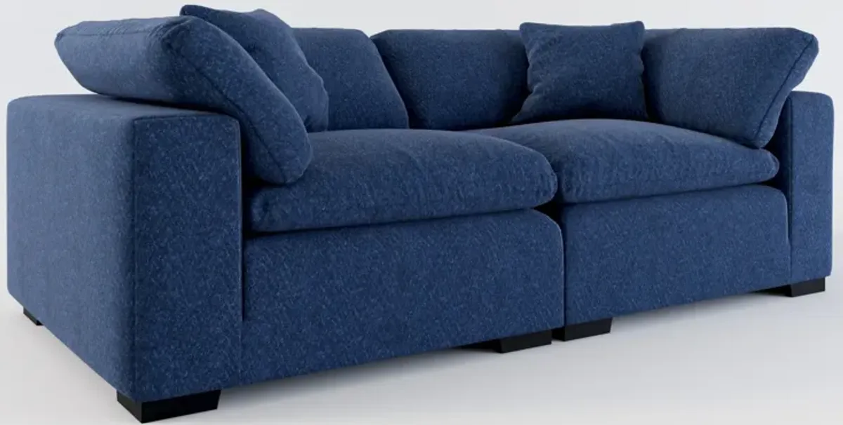 Plush Feathered Comfort 2-Piece Sofa - Oslo Navy