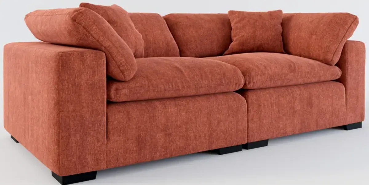 Plush Feathered Comfort 2-Piece Sofa  - Contessa Paprika