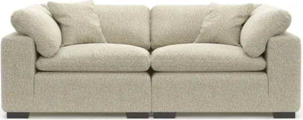 Plush Feathered Comfort 2-Piece Sofa - Bloke Cotton