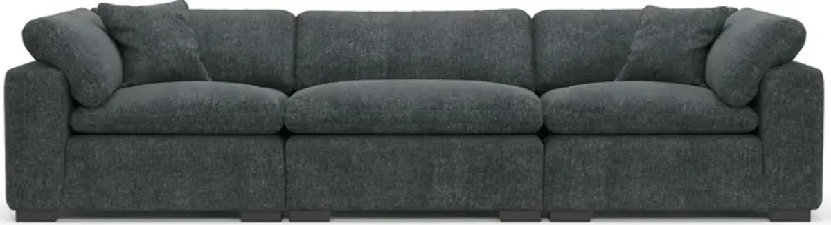 Plush Feathered Comfort 3-Piece Sofa  - Contessa Shadow