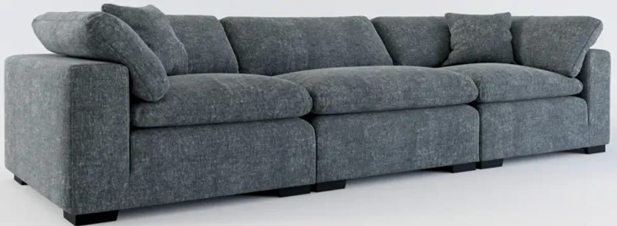 Plush Feathered Comfort 3-Piece Sofa  - Contessa Shadow