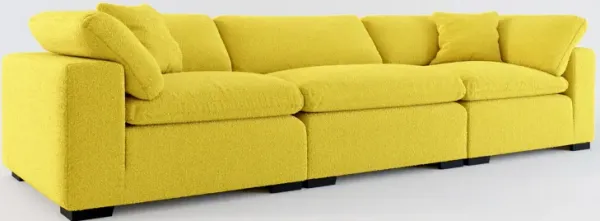 Plush Feathered Comfort 3-Piece Sofa - Bloke Goldenrod