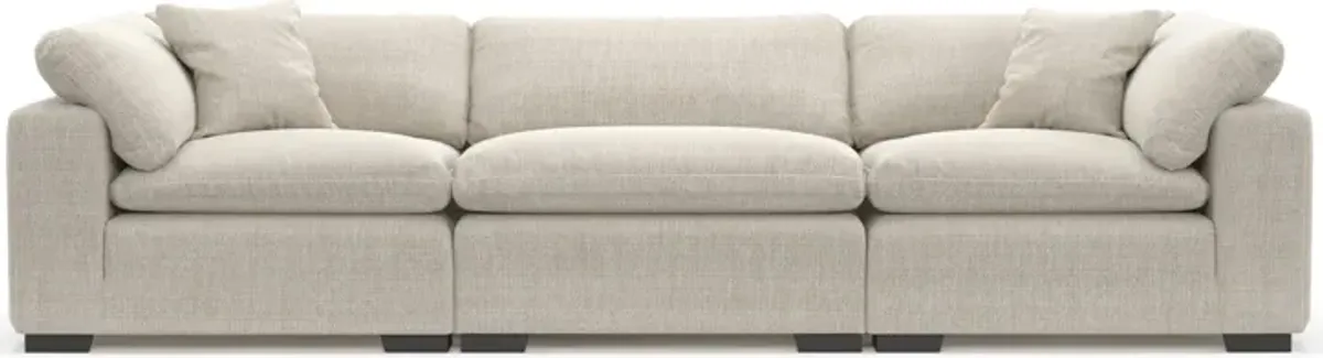 Plush Feathered Comfort 3-Piece Sofa - Mason Porcelain