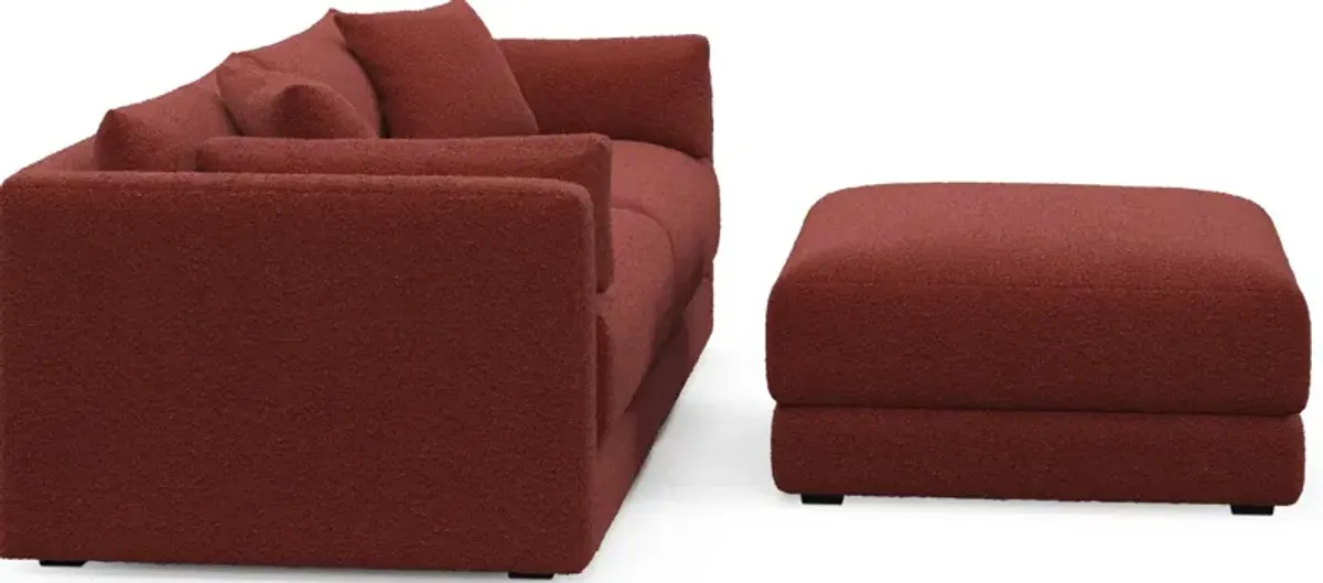 Malibu 2-Piece Sofa and Ottoman - Bloke Brick