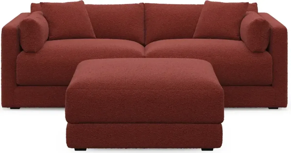 Malibu 2-Piece Sofa and Ottoman - Bloke Brick