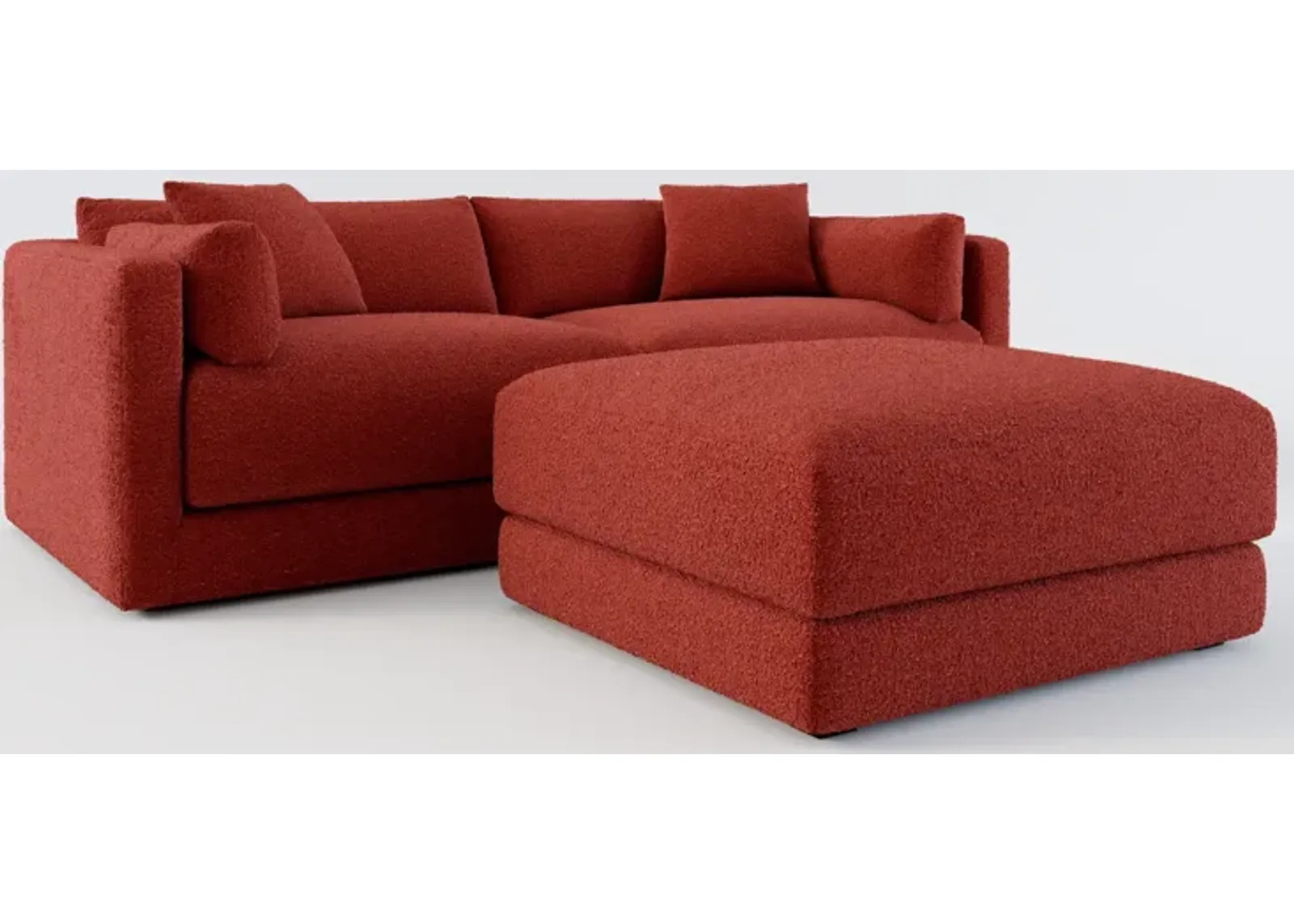 Malibu 2-Piece Sofa and Ottoman - Bloke Brick