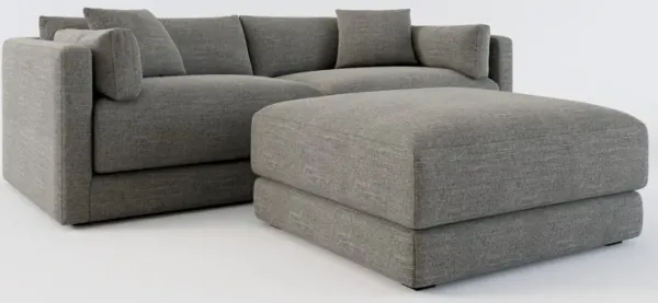 Malibu 2-Piece Sofa and Ottoman - Curious Charcoal