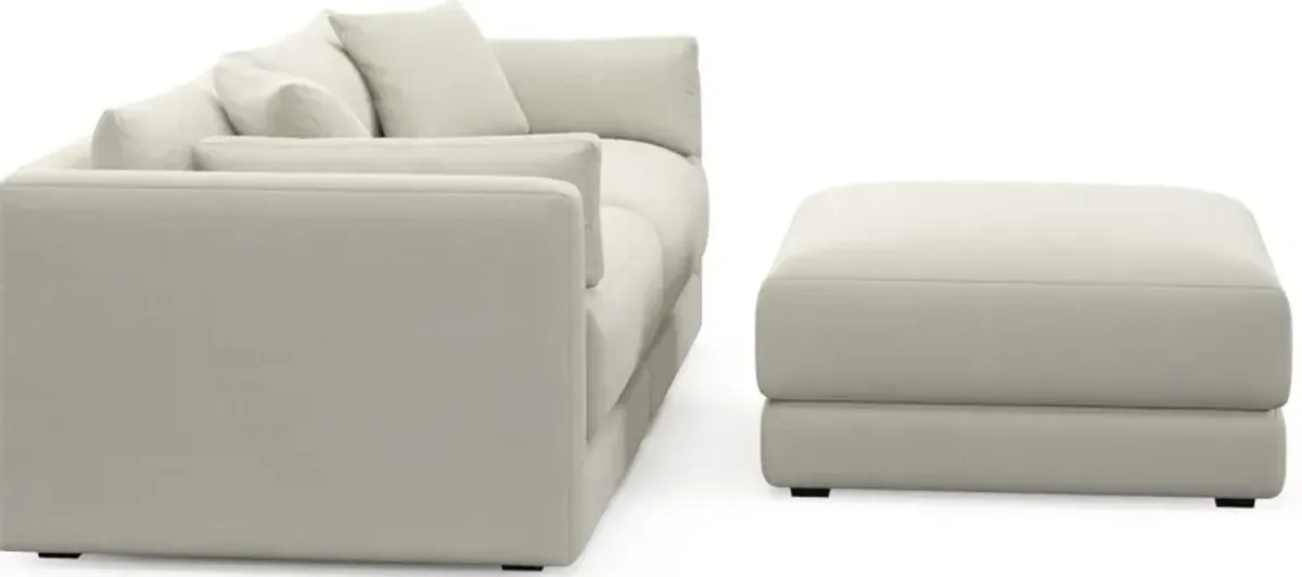 Malibu 2-Piece Sofa and Ottoman - Anders Ivory