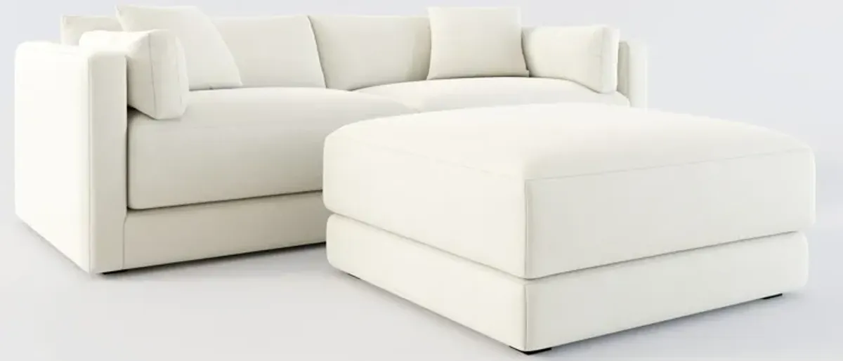 Malibu 2-Piece Sofa and Ottoman - Anders Ivory