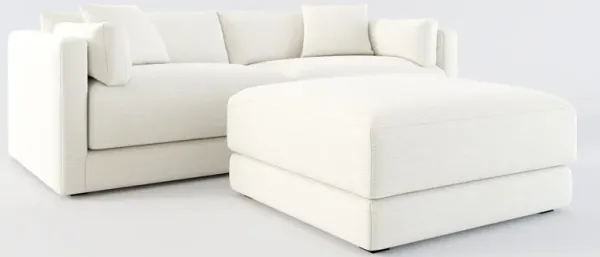 Malibu 2-Piece Sofa and Ottoman - Living Large White