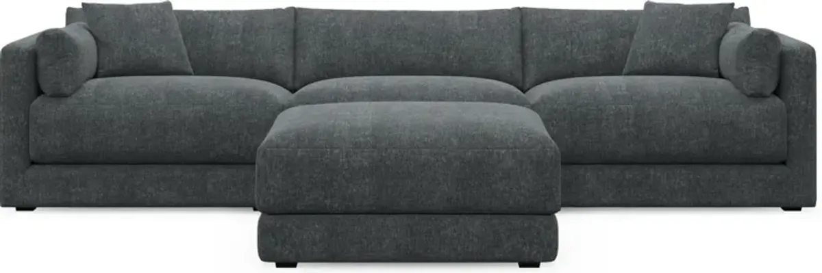 Malibu 3-Piece Sofa and Ottoman - Contessa Shadow