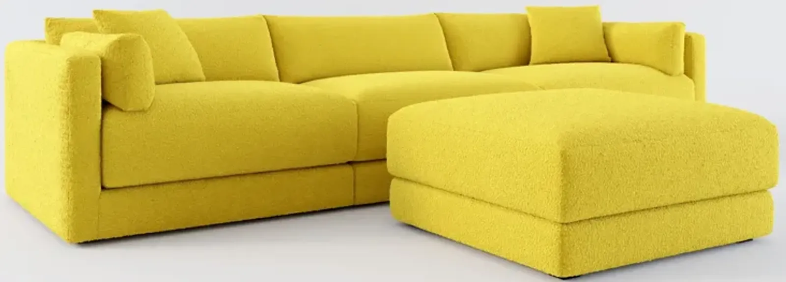 Malibu 3-Piece Sofa and Ottoman - Bloke Goldenrod