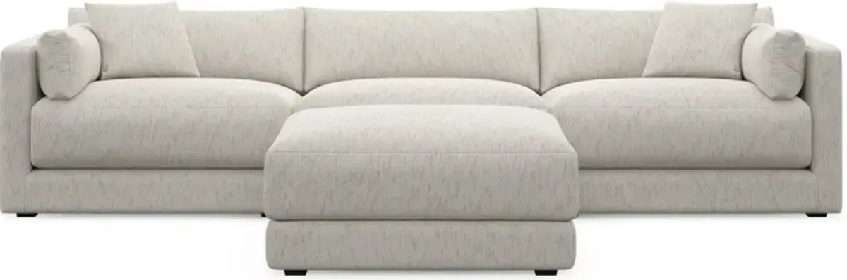 Malibu 3-Piece Sofa and Ottoman - P.T. Cream