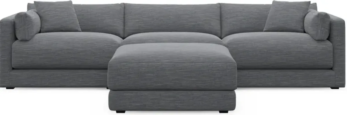 Malibu 3-Piece Sofa and Ottoman - Dudley Indigo