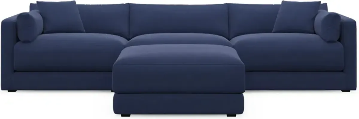 Malibu 3-Piece Sofa and Ottoman - Abington Indigo