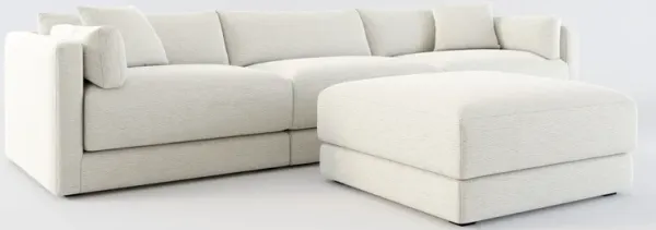 Malibu 3-Piece Sofa and Ottoman - Everton Grey