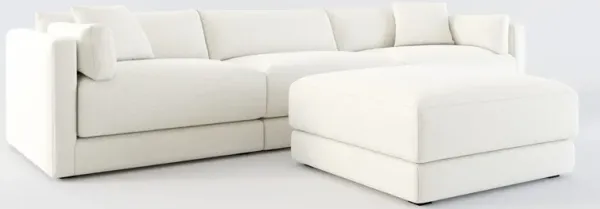Malibu 3-Piece Sofa and Ottoman - Living Large White