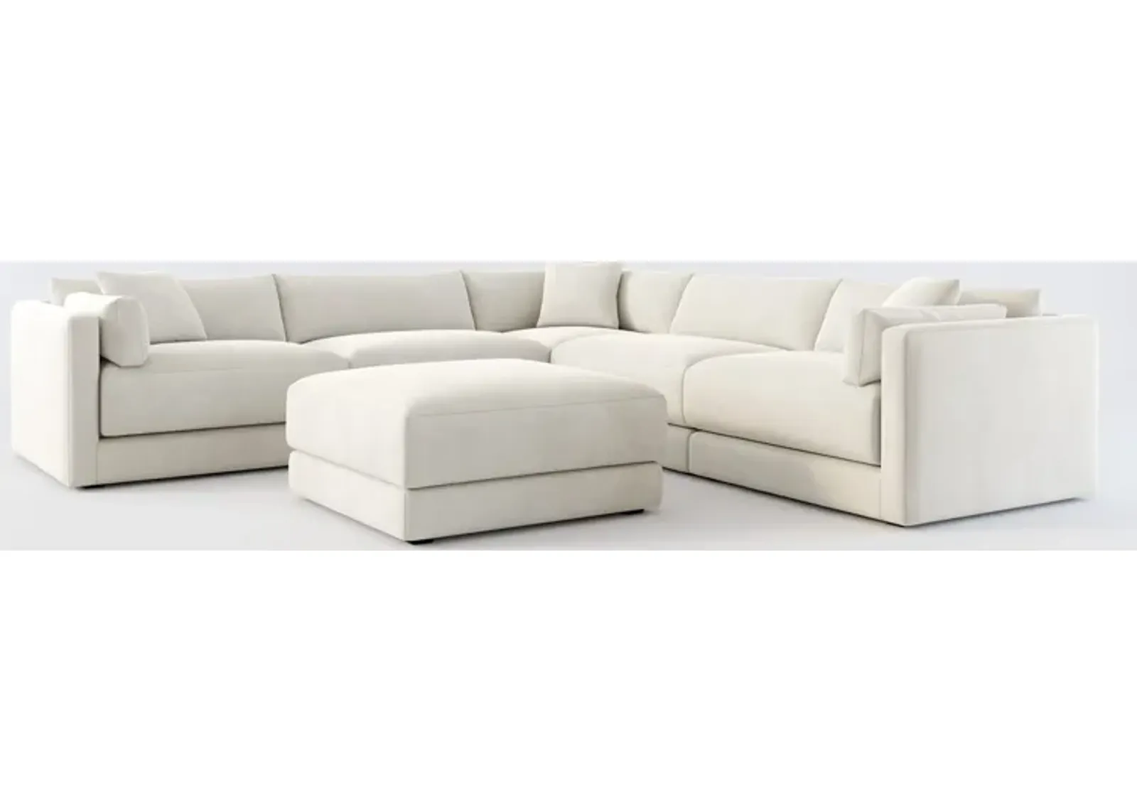 Malibu 5-Piece Sectional and Ottoman - Laurent Beach