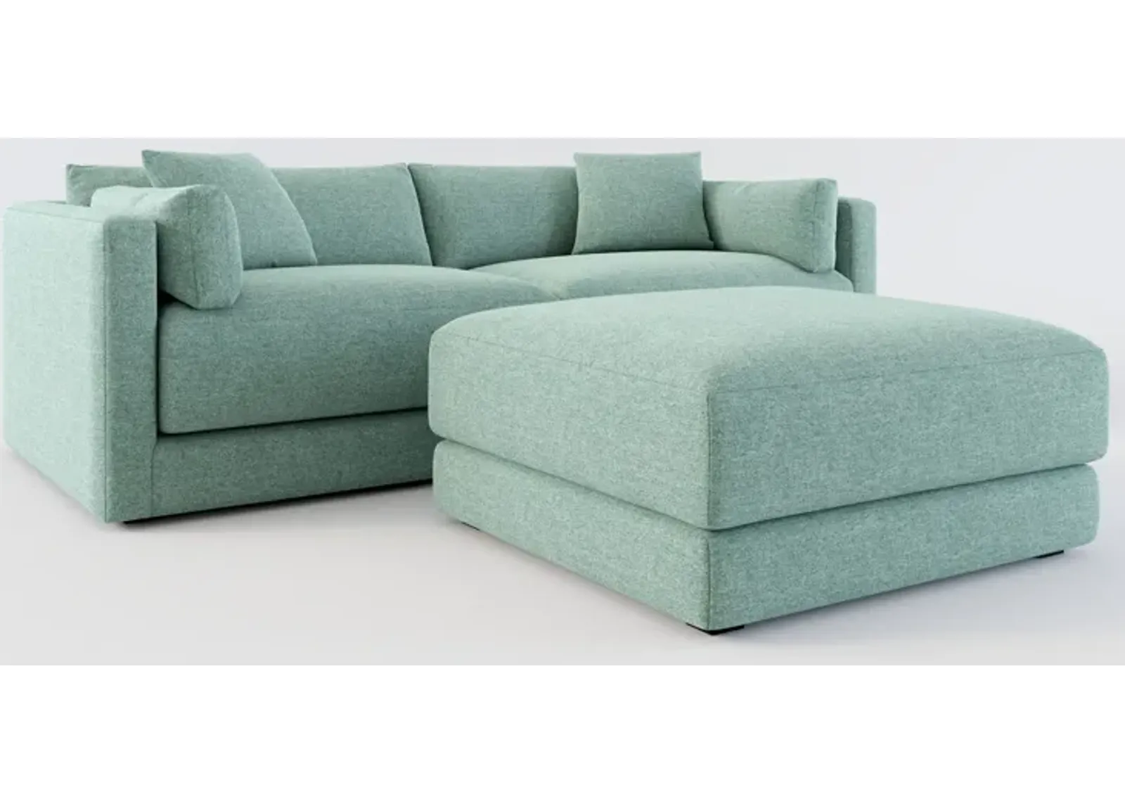 Malibu 2-Piece Sofa and Ottoman - Bridger Jade