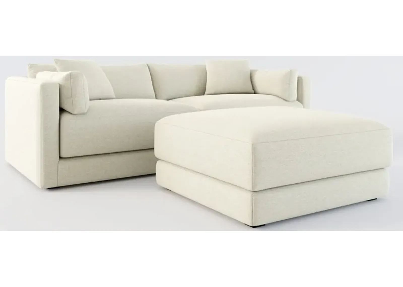 Malibu 2-Piece Sofa and Ottoman - Liv Dove