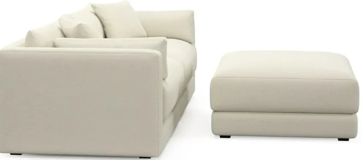 Malibu 2-Piece Sofa and Ottoman - Fincher Ivory