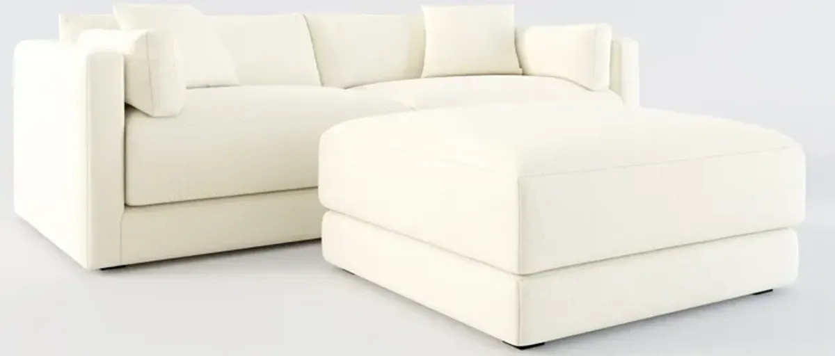 Malibu 2-Piece Sofa and Ottoman - Fincher Ivory