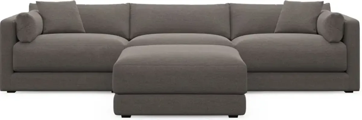 Malibu 3-Piece Sofa and Ottoman - Presidio Steel