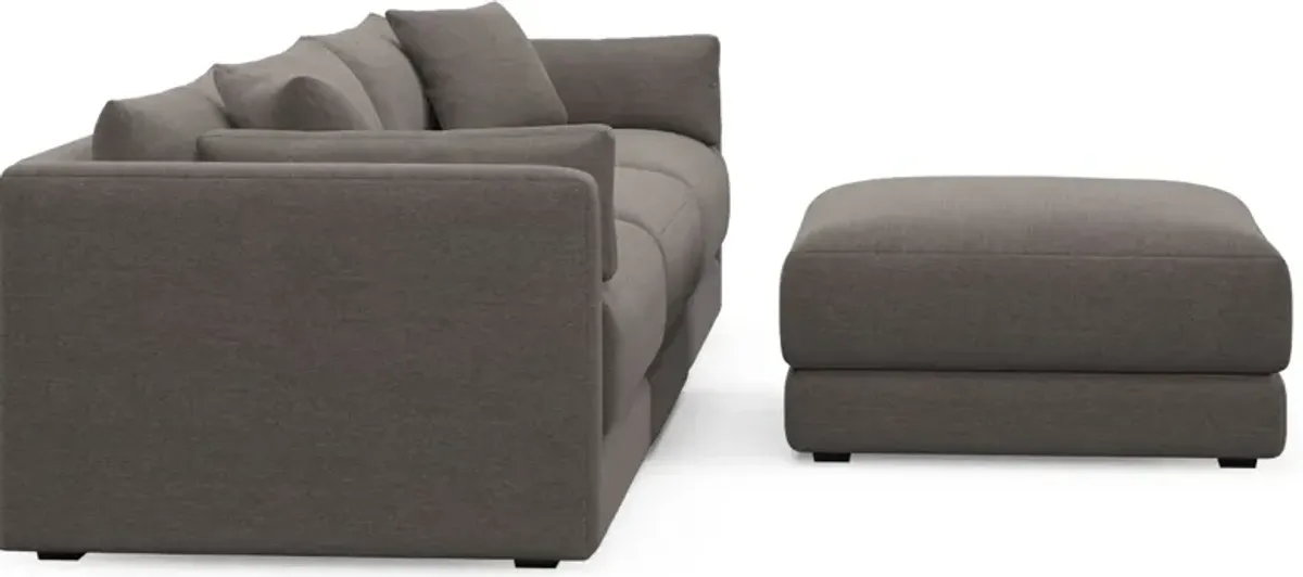 Malibu 3-Piece Sofa and Ottoman - Presidio Steel