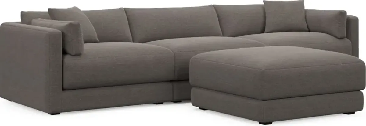 Malibu 3-Piece Sofa and Ottoman - Presidio Steel