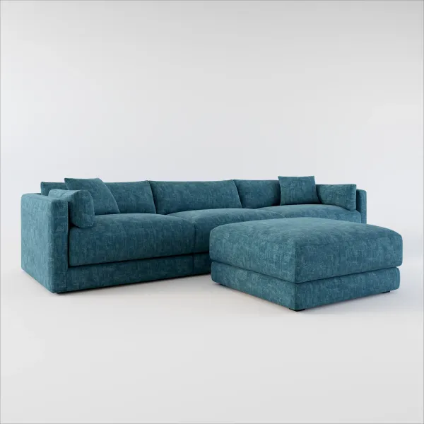 Malibu 3-Piece Sofa and Ottoman - Argo Tropic