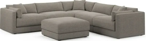 Malibu 5-Piece Sectional and Ottoman - Bridger Metal