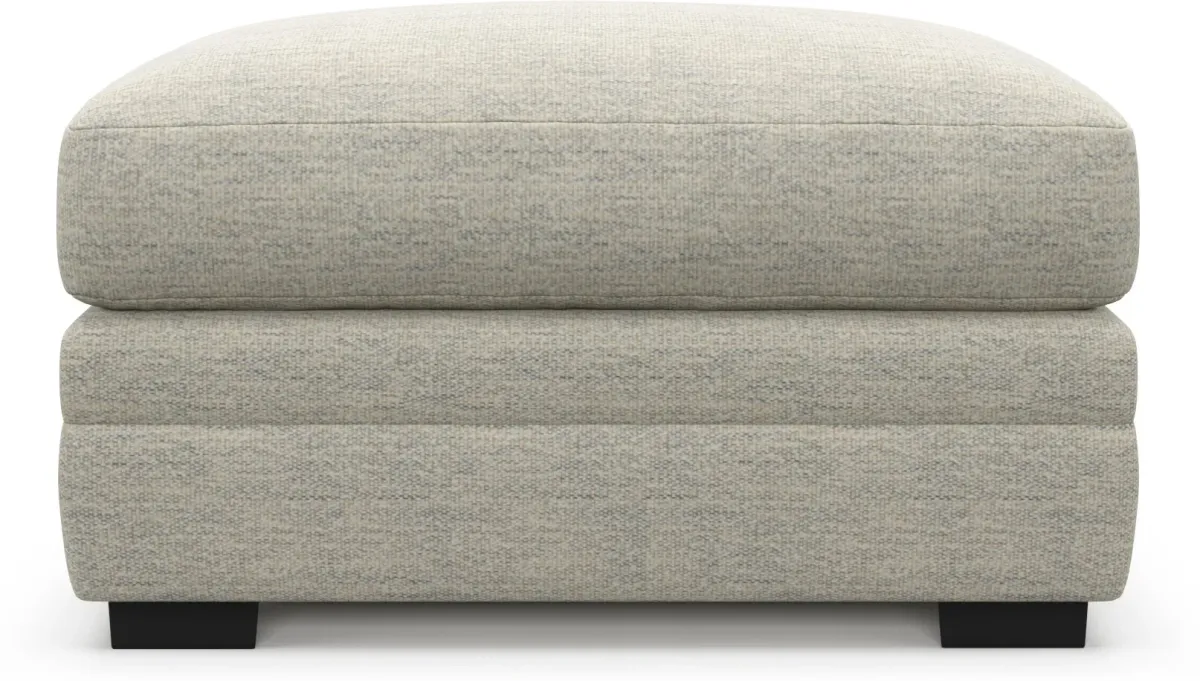 Winston Foam Comfort Ottoman - Merino Chalk