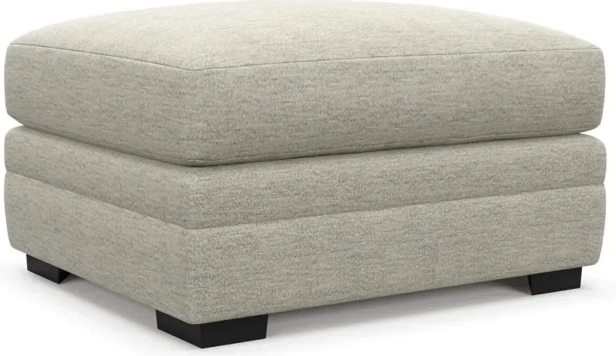 Winston Foam Comfort Ottoman - Merino Chalk