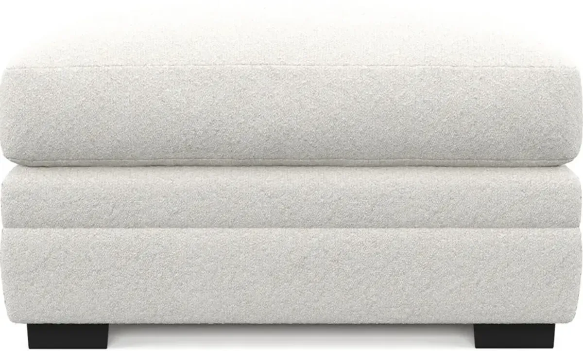 Winston Foam Comfort Ottoman - Bloke Snow