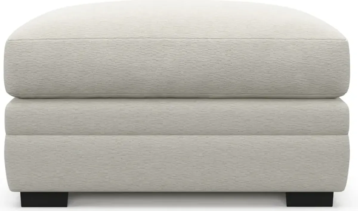 Winston Hybrid Comfort Ottoman - Living Large White