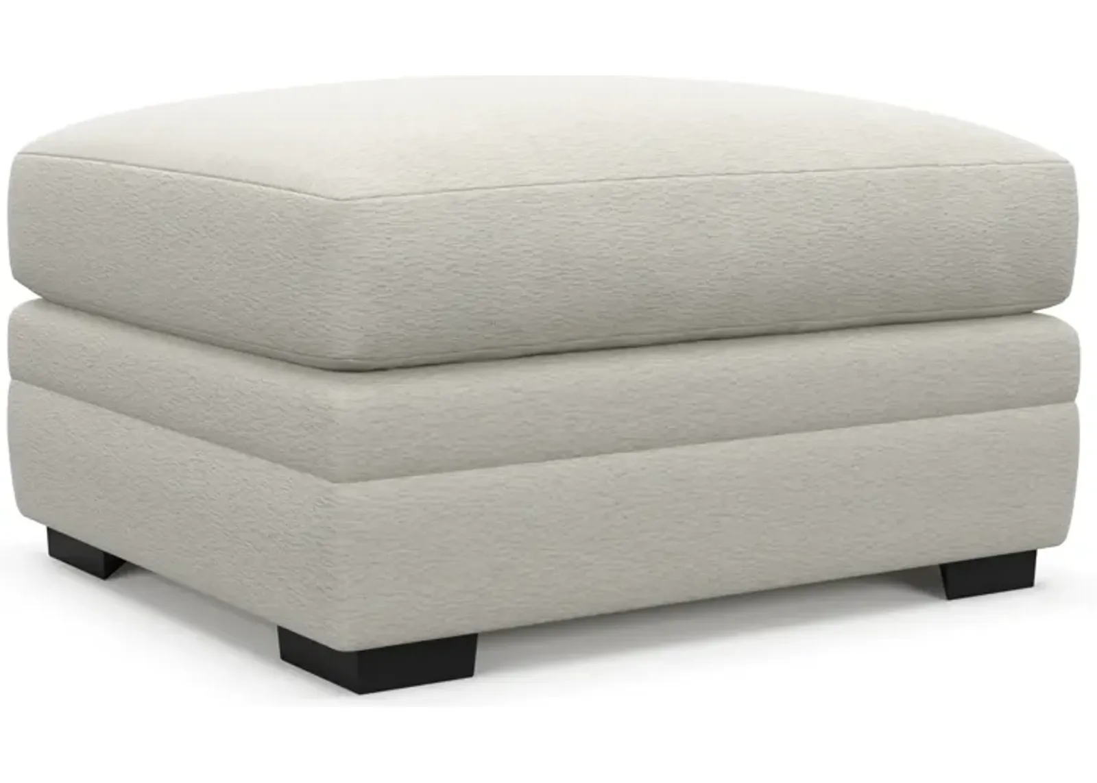 Winston Hybrid Comfort Ottoman - Living Large White