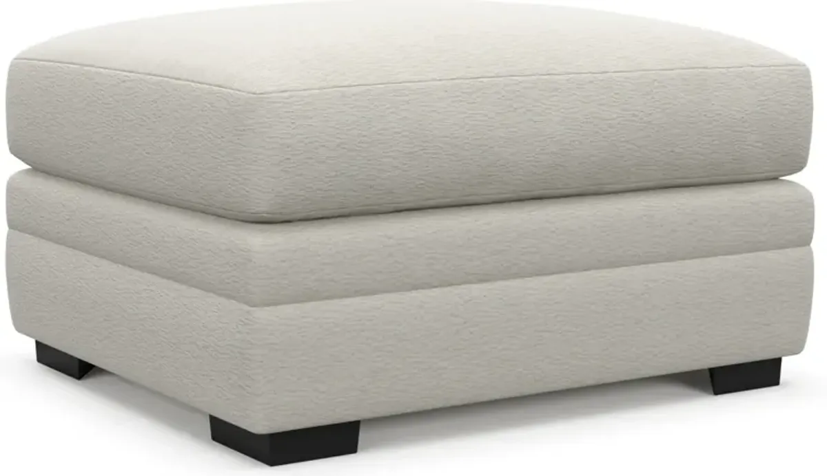 Winston Hybrid Comfort Ottoman - Living Large White